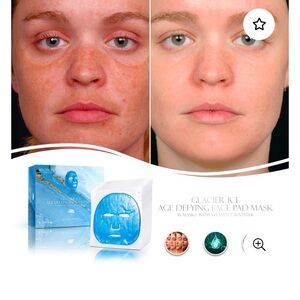 Glacier Ice Age Defying Face Pad Mask - Blue